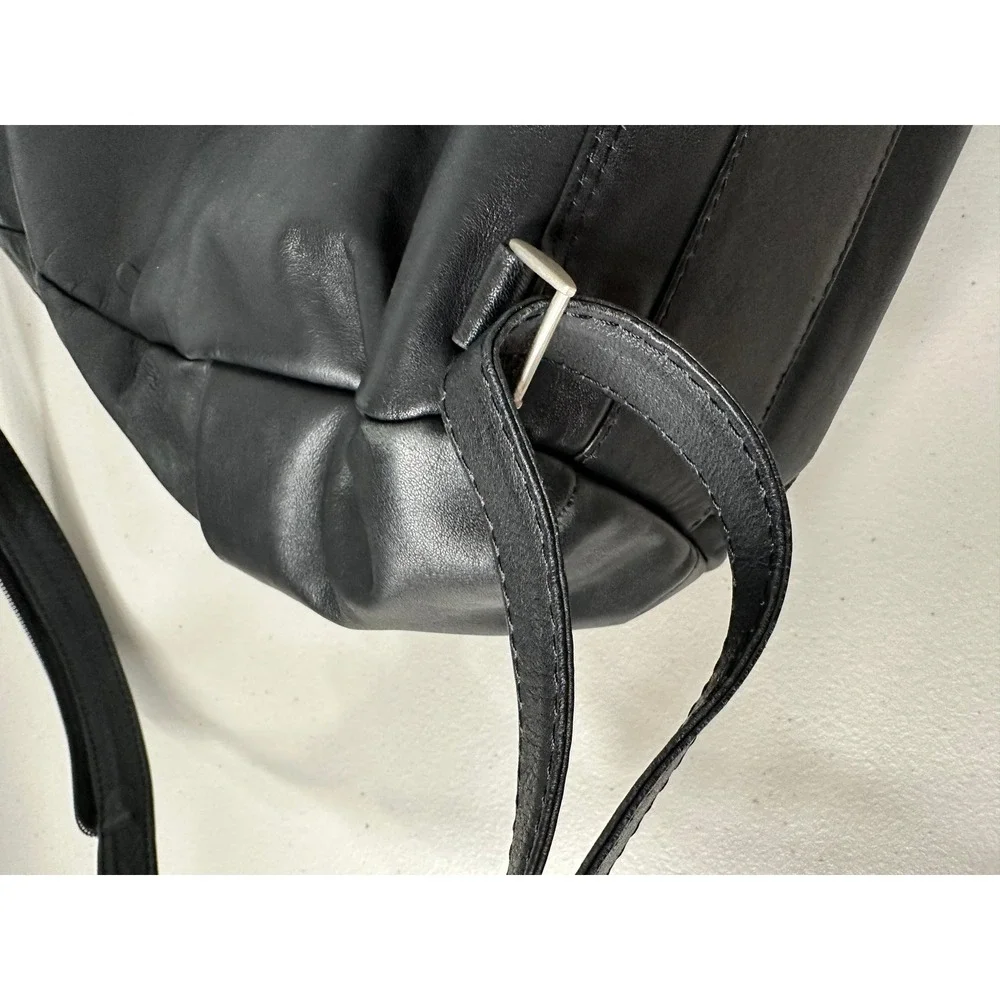 Derek‎ Alexander Black Leather Sling Backpack Navajo Purse Bag Womens